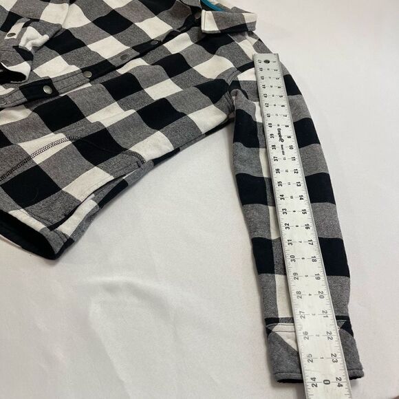 Orvis Black White Plaid Button Up Shirt Size Medium - Picture 4 of 9
